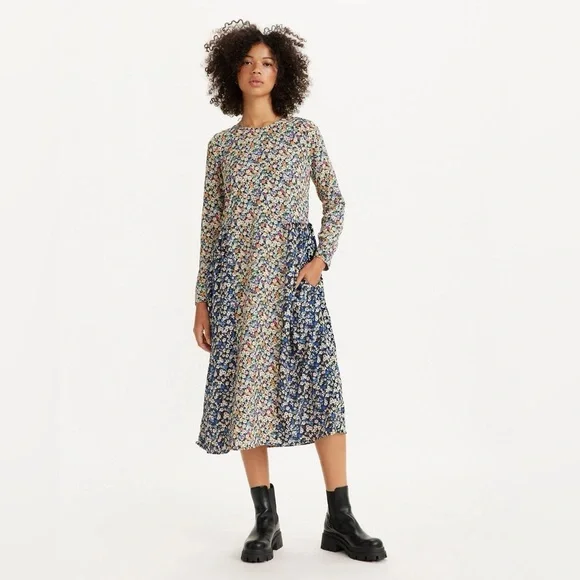 Levi’s Roman Floral Prairie Dress Cottagecore - Picture 1 of 9
